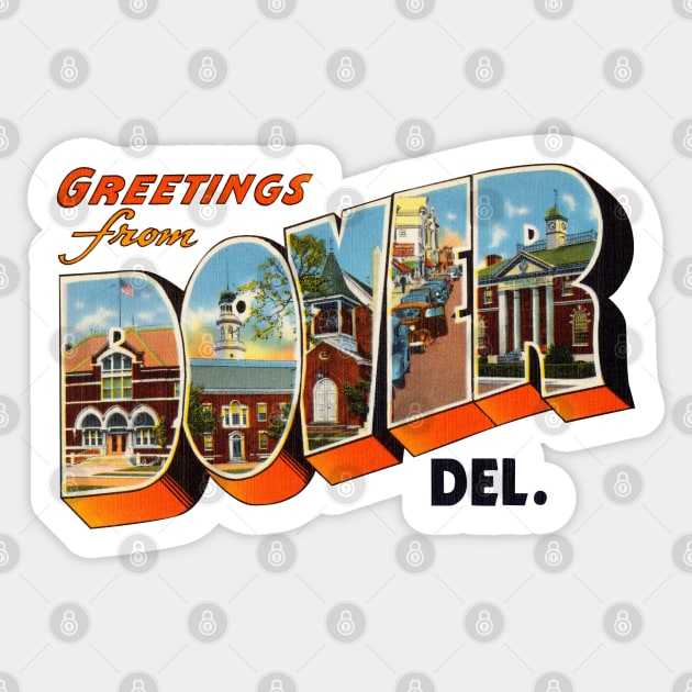 Greetings from Dover Delaware Sticker by reapolo